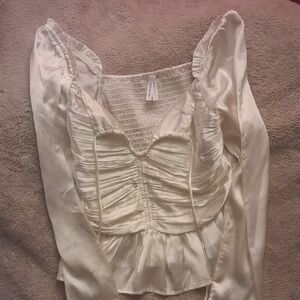 Live 4 Truth White Ruched Blouse